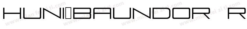 Huni_Baundor Regular字体转换